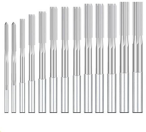 JAINGU HSS H8 Machine Reamer 2-12mm Chucking Reamer Sraight Flute Reamer Common Round Shank Milling Cutter Tool,H8 6.5mm