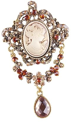 GALPADA Vintage Breastpin Dekorative Pin Für Frauen Pullover Pin Strass Brosche Decor