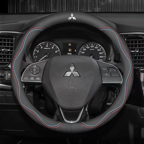 Auto Lenkradbezug für Mitsubishi ASX 2016-2023, Microfaser Auto Lenkradhülle Anti Rutsch Atmungsaktiv Auto Lenkrad Abdeckung Ersatz Tuning 37-38cm Lenkradschoner Lenkradschutz Auto Zubehör