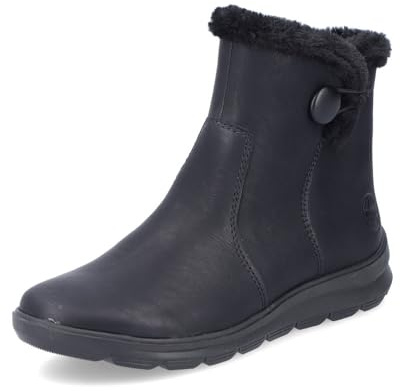 Rieker Damen Ankle Boots Z0080, Frauen Stiefeletten, lose Einlage,Bootee,Booties,halbstiefel,Kurzstiefel,uebergangsschuhe,schwarz (00),39 EU / 6 UK