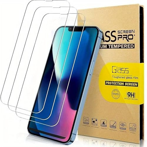 Oprimio 3x Panzerglas für iPhone 12 und iPhone 12 Pro - Vollbild Displayschutz mit Rahmen-Installationshilfe, 9H Härte, Bläschenfrei, Beeinträchtigt nicht das Hüllenpassform, 3 Stück