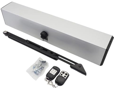Chiudiporta elettrico intelligente per porta in vetro, porta in legno, porta battente, dispositivo automatico per apertura porta chiusa con 2 chiavi remote wireless,Open-outward