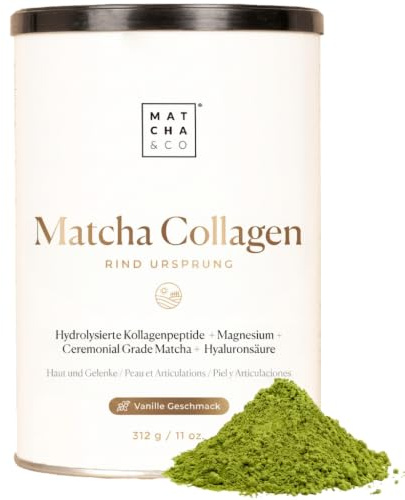 Super Collagen Vanillegeschmack, Kollagen mit Magnesium, Hyaluronsäure und Biotin, Typ I und III Rinder, 300 g, ohne Zucker, ohne GVO