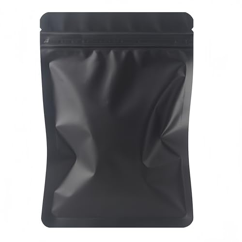 100Pcs Mylar Bags,Small Ziplock Foil Baggies,Cali Packs 3.5g(Black,9x12cm) | Resealable Smell Proof Pouches,Sealable Grip Seal Packaging Bags for Food,Jewelry, Electronics