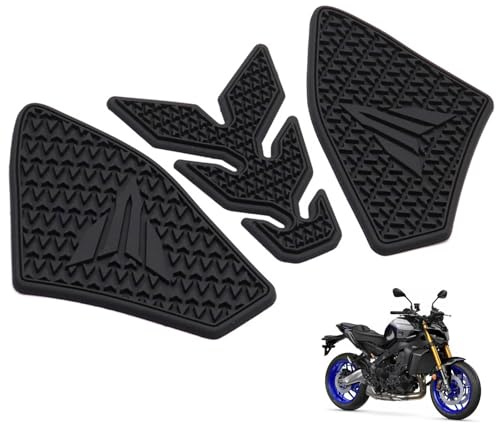 DFFMQSJ Protector de depósito de motocicleta compatible con Yamaha MT-09 MT09 MT 09 2021 2022 2023, negro, goma, deportivo, almohadilla de tanque