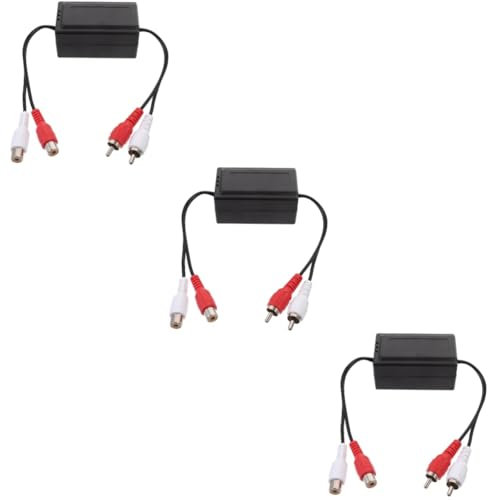 HOMSFOU 3stücke Audio Rauschfilter Für Auto Erdschleifen-Isolator Geräuschunterdrückung Kompatibel Mit Verschiedenen Auto-audiosystemen Installieren Und Anpassbar