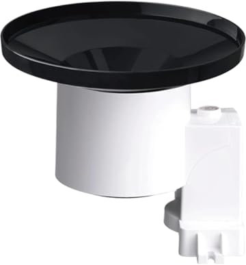 NURII Capteur de pluviomètre WH40, collecteur de Pluie à vidange Automatique, capteur de Pluie extérieur, for Accessoires de Jardin Domestique Uniquement(433MHz)