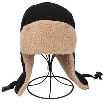 WintermüTze FüR DraußEn Winter Bomber Hüte Männer Frauen Warme Earflap Russische Hut Männer Unisex Ohr Klappe Winter Hut Winddicht Radfahren Skifahren Winter Schnee hüte WintermüTze FellmüTze(A Winter