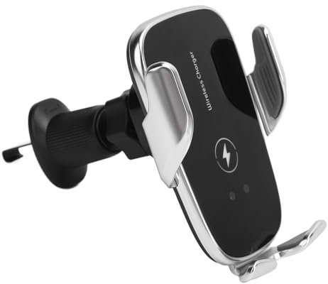 POENVFPO 15W Fast Charging C5 Cordless Car Charger, Auto Clamping Car Phone Mount, Non Slip Phone Holder for 5.4 to 7.2 Inch Phones