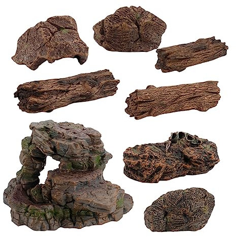 LIOOBO 8stücke Mini Landschaftsszene Spielzeug Aus Stein Für Junge Mädchen Modellspielzeug Desktop Szenen Modellspielzeug Junge Mädchen Scene Stone Model Toys Tabletop Scene Model Toys
