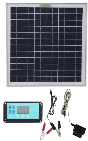 Panneau solaire MPPT 50 W en silicium monocristallin ABS, chargeur de batterie solaire avec OBD, contrôleur étanche pour voiture, camping-car, bateau