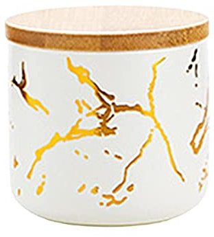 YEJBBUC Sucrier moderne en céramique avec couvercles hermétiques pour la maison, la cuisine, blanc, S