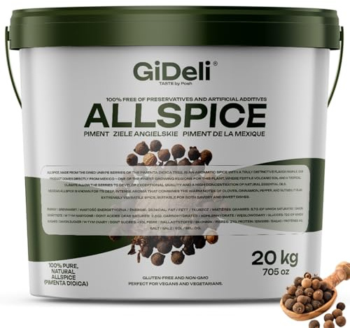GiDeli Pimento intero 20 kg nel secchio di spezie cereali semi di pimento