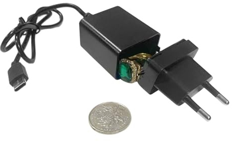 Scatola portaoggetti per soldi – dispositivo mimetico a forma di un caricabatterie falso, caricatore dall'aspetto realistico, con scomparto segreto per la conservazione, per oggetti di valore, chiavi