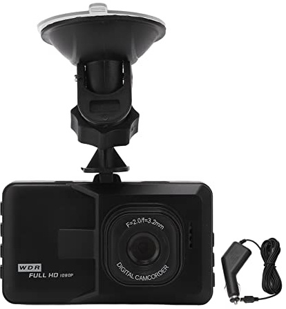 Videoregistratore HD DVR per auto LCD da 3 pollici per auto - Obiettivo grandangolare da 120 gradi con rilevamento del movimento - Ricarica USB e registrazione in loop