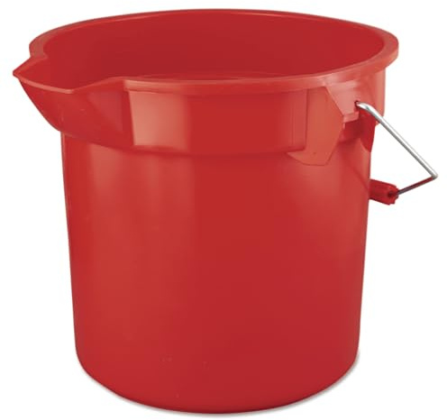 Rubbermaid Commercial Products BRUTE 3.5 Gallon Round Bucket Red Heavy-Duty Construction for Professional/Janitorial Cleaners