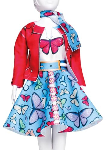 Klä din docka – själv gör dockklänning – nivå 3 – Lucy Butterfly