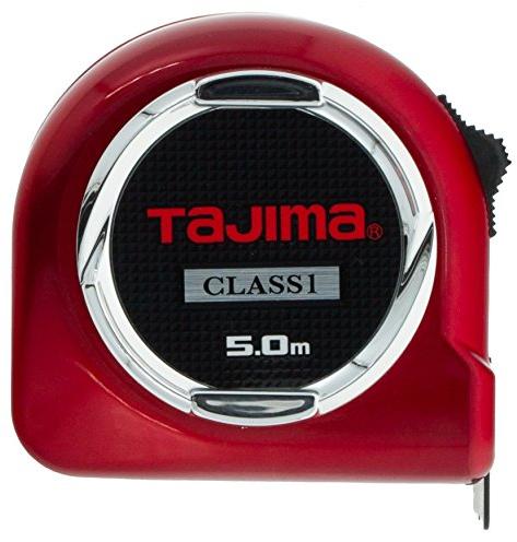 Tajima TAJ-21110 Robustes Bandmaß, Class 1, Rot, 5 m x 25 mm