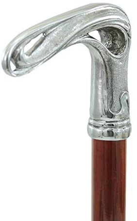 CAVAGNINI Gehstock Buchenholz Zinngriff Hochzeit Handgefertigt Herren Damen | Spazierstock Geschenkidee Italienische Handwerkskunst Trauzeuge Bräutigam Made in Italy Accessoire hochwertige Verarbeitung
