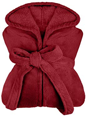 npluseins extra mjuk huva badrock gjord av gosig fleece – i moderna färger och olika storlekar – unisex & vadlängd