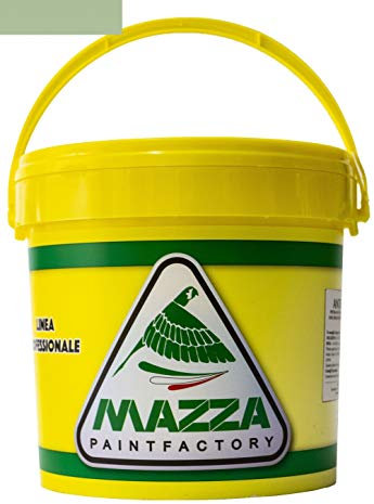 MAZZA Colorificio Pittura per Interni Lavabile Acrilica Lt 5-14 Per Muri Interni Ed Esterni Bianca e Colorata Colorificio (5 Litri, Verde Salvia3 Mz1091/5)
