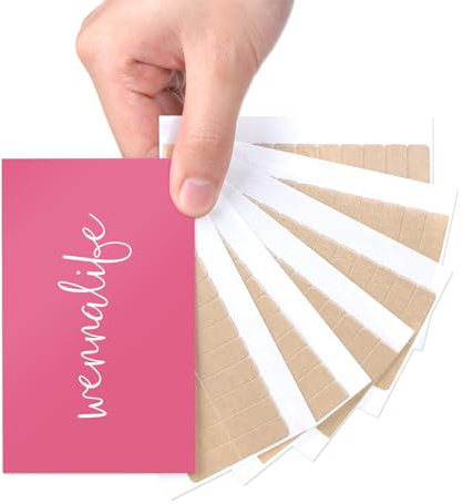 WENNALIFE Hair Extension Tape, Double Sided Replacement Tape Tabs for Tape in Hair Extensions No Residue Transparent Tape in Extension Replacement Tape, 72pcs 1.6x0.3 Inch/Piece