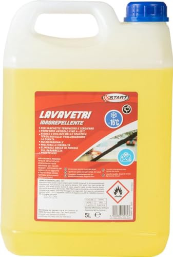 Start Limpiacristales de coche repelente al agua de 5 litros, para espátulas y bañeras, multiestación, resistente a las heladas hasta -15 grados, a prueba de goteo