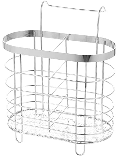 Kichvoe Support Inoxydable Pour Porte-couverts Écoulant Avec Compartiments Pour Ustensiles De Cuisine Organisateur De Et Couverts