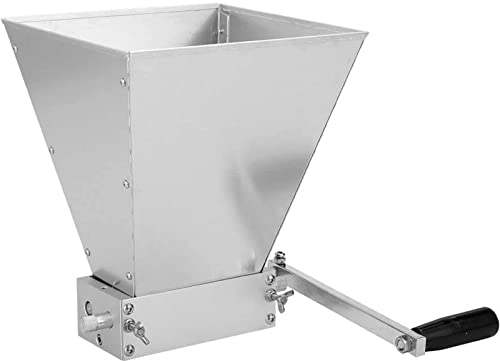 UZIAH 2 Roller Crusher Crusher Malt Mill Homebrew Grain Crusher Manual Grain Mill Low Speed Drill Available Malt Crusher Gap - No Wooden Base Version