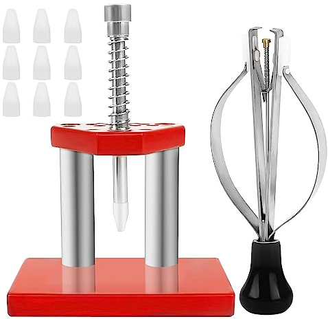 YAKLEE Uhr Reparatur Werkzeug Set Uhrzeiger Puller und Handpresser mit Kunststoff Kappen Legierung Zeigerabheber Uhr Plunger Uhrmacher Fitting für Uhrzeiger Installation und Entfernung