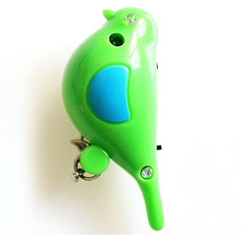 EsportsMJJ LED Whistle Sound Sensing Key Finder Flashing Beeping Control Alarm Anti-Lost Key Locator Tracker with Key Ring Smart Activity Tracking - Green