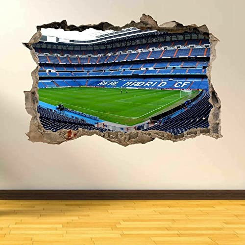 Mural View Poster Calcomanía 3D Pegatinas de pared Estadio Bernabeu Real Madrid Wall Art Sticker Kids Dormitorio Home Decor