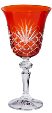 CRISTALICA Weinglas Laura Handgeschliffen 170ml Orange