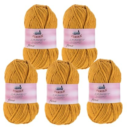 5 x 100g Strickgarn Samet Soft Fine Chenille-Strickgarn Samtwolle Strickwolle flauschige Farbwahl