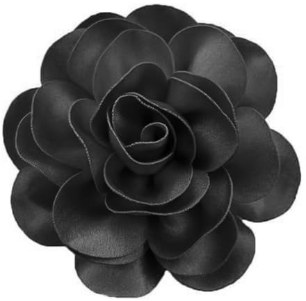 120MM Grande Broche En Satin Avec Fleur De Rose - Grande Broche En Tissu Camélia Classique Pour Fête De Mariage Danse Banquet Pour Femme - Accessoires De Costume - Bijoux Cadeaux