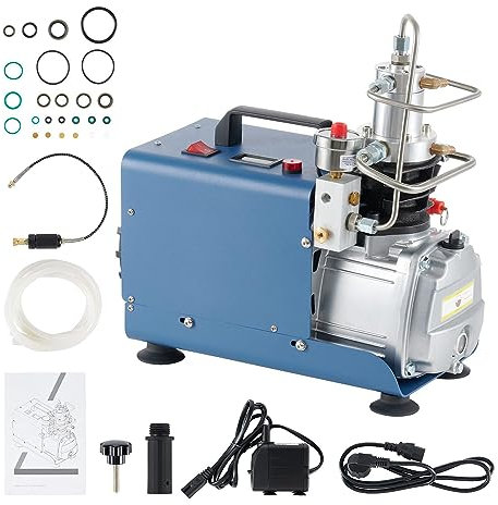 300Bar 1.8KW PCP Compressor – 4500Psi Adjustable Auto-Stop High-Pressure Electric Air Pump for Airgun Paintball & Diving - 30Mpa PCP Air Rifle Compressor