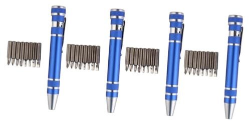 Hoement Multi Destornillador 4 Piezas 8 1 Destornillador De Precisión De Precisión Kit De Herramientas De Computadora Portátil Gadget Bolígrafo Mini