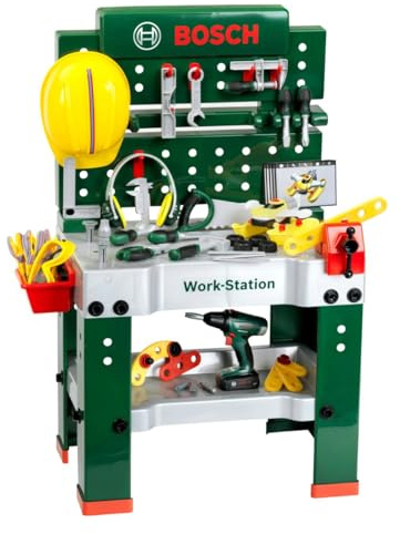 Klein 8469 Bosch - Work-Station mit Schraubfahrzeug und Heimwerkerzubehör