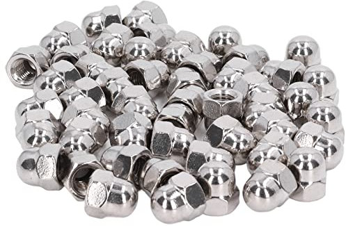 Tuercas ciegas de bellota, 50 piezas Tuercas ciegas de bellota métricas dentadas de acero inoxidable 304, juego de accesorios de sujeción para reparación de mantenimiento (M10)