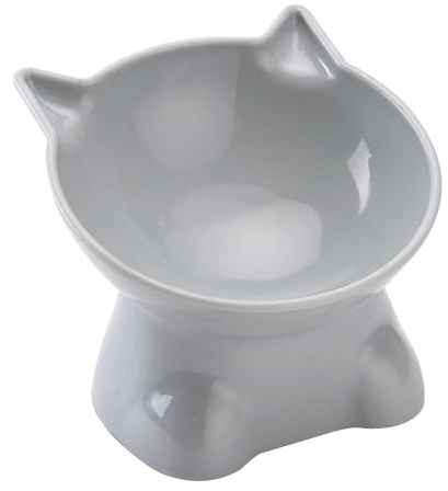 Murman - Cuenco para Gatos Elevado, reclinable a 15 Grados, antivómitos, para Mascotas Interiores
