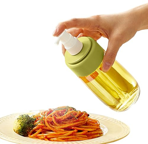 Spruzzatore per olio, bottiglia dispenser per olio d'oliva, 6,1 x 6,1 x 17 cm, multiuso e versatile, strumento facile da usare, dispenser per vino da cucina per friggitrice ad aria, insalata, frittura