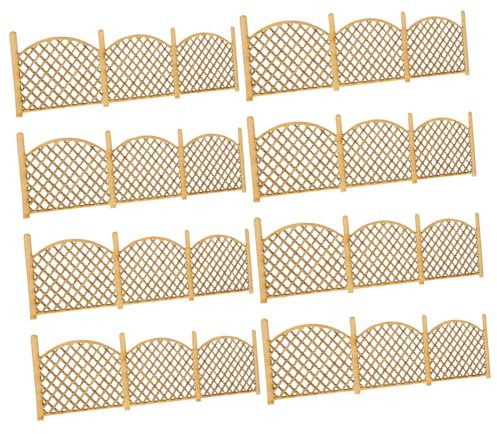 8 Piezas Mini Vallas de Madera para Decoración de Jardín Accesorios de Paisaje Miniatura Vallas Simuladas para Proyectos de Manualidades y Diy
