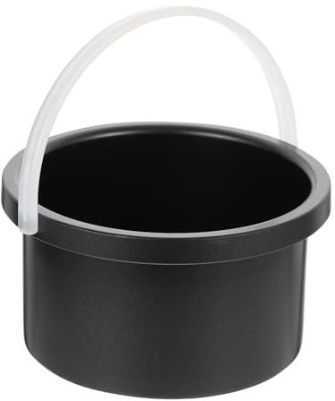 Healvian Black Aluminium Wax Melting Container Bowl for Wax Melting Machine Easy to Clean and Reliable with Handle Suitable for Warmer