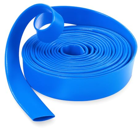 102mm (4) Bore Blue Layflat Water Discharge Hose Pipe Pump Irrigation 10 Metre (32.8ft)