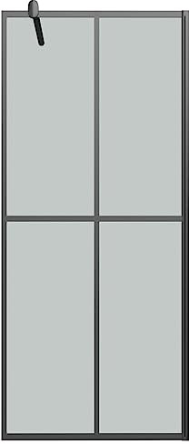 Generico Cabina Doccia 90x195 cm Vetro Temperato Scuro,Prodotti Idraulici,Ferramenta per la Riparazione di impianti Idraulici,Componenti Doccia,Pareti Doccia,Nero,24.28 kg,151885