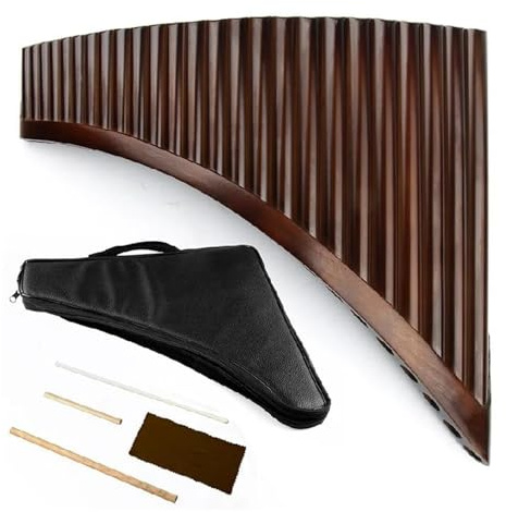 Traditionelles Holzblasinstrument Bambus Panflöte 25 Pfeifen In G Tonart(SMALL LEFT G)