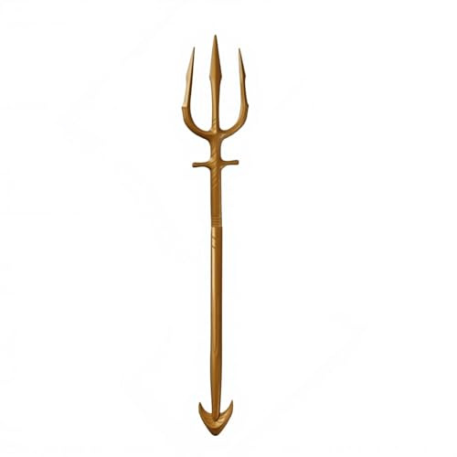 DVOFU Cosplay Trident Halloween King Trident Devil Pitch Fork Costume Accessory Halloween Gold Tridents Prop for King Neptune Ocean Themed Cosplay