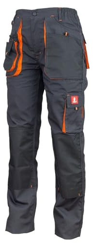 Hose Schutzhose Arbeitskleidung Arbeitshose URG-A [260g/m2], Graphit/Orange, 52 EU