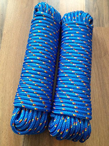 Machermann Nr.11 Blaues Reparaturseil, Schot, Kordel 12 mm x 30 m,Seil,Leine,Spannseil,Rope,Expanderseil,Planenseil,Kunststoffseil, Tauziehen,Schleppseil,Schleppleine,Vielzweckseil,Bootsseil,Blau