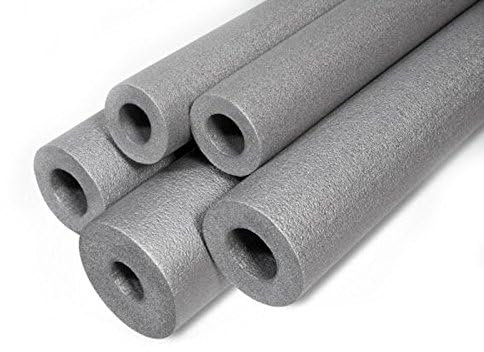 Grey Pipe Insulation Foam 35mm / 13mm Length - 1 Meter Strong Round Tube Lagging Thermal Acoustic Water Pipe Wrap ST35/13